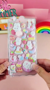 Dễ thương nhỏ sticker cho trẻ em người lớn tái sử dụng Tiny sticker cho scrapbooking 3D puffier tấm dán hình dán trang trí