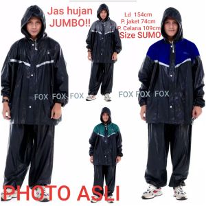 Fox- Jas Hujan SUPER JUMBO/ Jaket Celana Hujan Extra Large SUMO