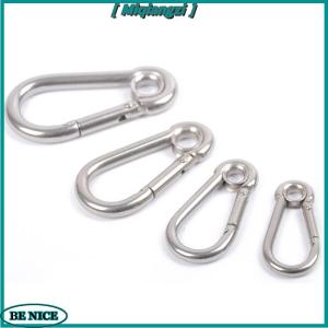 [miqiangzi] M4 M5 M6 M7 M8 thép không gỉ Carabiner Carbine Snap hook với dây Giày mùa xuân khóa vòng chìa khóa