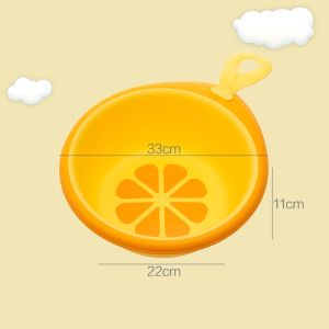 Homenhome Household Cartoon Fruit-shaped Plastic Thickened Childrens Wash Basin Creative Cute Children Student Travel Portable Multi-functional Basin with Lanyard Foot Wash Basket
