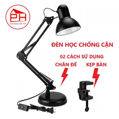 Đèn học kẹp bàn xoay 360 độ (Có kèm chân đế) đèn bàn làm việc điều hướng đủ ánh sáng chống cận