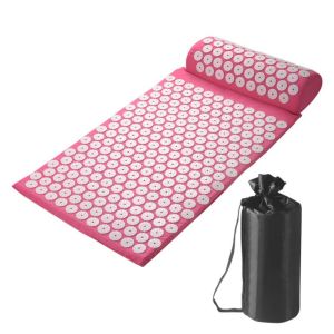 MUQZI Pillow Set Acupressure Massage Mat and Pillow Cloth Storage Bag Non-Slip Yoga Acupressure Mat Sensi Massage Back Acupressure Yoga Mat Fitness