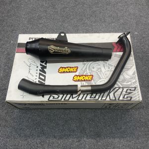 Smoke Muffler Knalpot Jap Kolong Full System Hitam Doff Underbelly untuk Yamaha XSR 155
