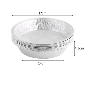 7 Inch Air Fryer Disposable Baking Aluminum Foil Tin Tray Non-Stick Air Fryer Baking Tray Tin Alas Air Fryer Tin Acuan Kek Aluminium Cake Mould