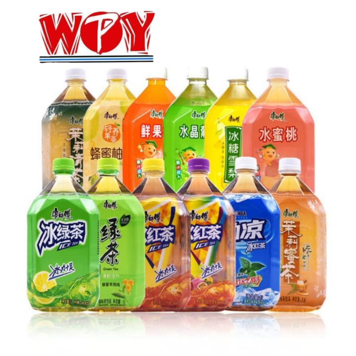 EXP:09-10/2026 康师傅1L饮料系 蜂蜜柚子/冰糖雪梨/青提绿茶/劲凉冰红茶/冰糖红西柚/茉莉蜜茶/茉莉清茶/乌龙茶/酸梅汤/低糖 ...