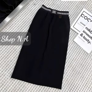 Chân Váy Chữ A Dáng Xuông Nữ Bigsize Cạp chun 8cm .Chân Váy Nữ Xẻ Tà Chất Liệu Umi L1 Co Giãn 4 Chiều.Dày Dặn Nữ có túi