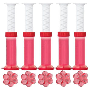 Dizoey 5/1Pcs Flowers Gel Toilet Freshener Bowl Cleaner Flower Fragrance Air Perfume Aromatic Closestool Toilet Deodorizer Cleaning Supplies