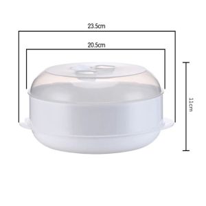 Ready Stock-BUSH Plastic Steamer Steamed Rice Microwave Oven Special Steamer Dumpling Container Steamed Bun