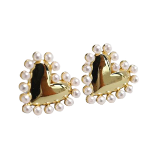 Heart Studs Earrings Creative Ear Accessory Heart Ear Studs Suitable for Teens and Youthful Fashion Lovers Present