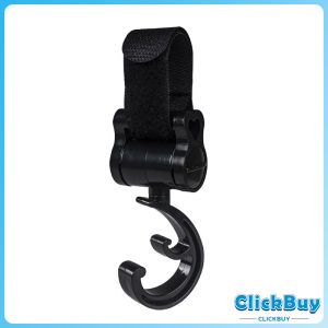 ClickBuy ตะขอแขวนสัมภาระติดรถเข็นเด็ก ตะขอห้อยของในรถเข็นที่แขวนของแบบหมุนได้  baby stroller hook