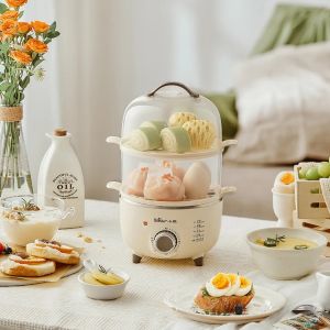 Bear Egg Steamer Elektrik 2 Susun Stainless Egg Boiler Steamer Food