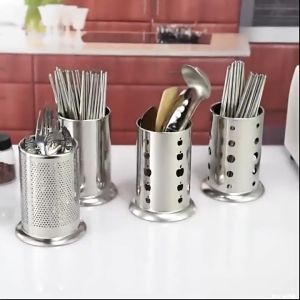 กระบอกสแตนเลส ใส่ช้อน ส้อม ตะเกียบ ทัพพี วางอุปกรณ์ครัว