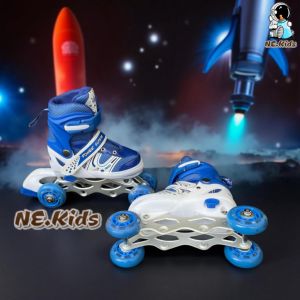 NE.KIDS Paket Fullset Sepatu Roda Helm dan Dekker Anak Roda 4 atau Model Mobil