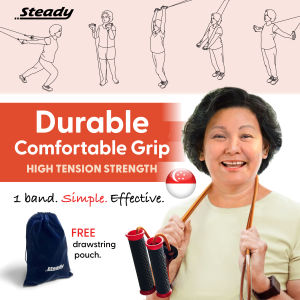 Resistance Band With Handles suitable for the elderly and middle-aged women and men. Strong resistance for building strength.