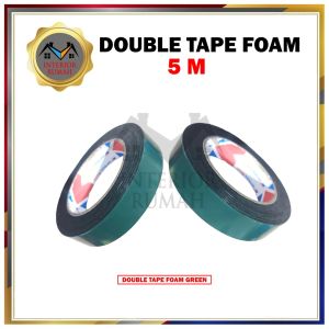 Double Tape Foam 1" Inch x 5m Double tape hijau busa 3M..double tape kaca