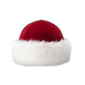 RUCHO Thick Plush Christmas Fur Hat Round Top Faux Fur Plush Bucket Hats Warm Winter Beanie Windproof Fluffy Trapper Cap Festival Party