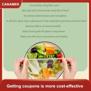 【CANAMEK 】 100PCS Disposable Food Cover Plastic Fresh-keeping Bag Food Grade Vegetable Fruit Cover Elastic Bowl Cover Kitchen Storage