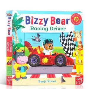 Bizzy Bear Racing Driver Board Book for Toddlers 1-3 years By Benji Davies