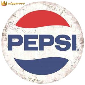 30 x 30cm Round Shape Mark Vintage Metal Tin Sign Plate Drinks Poster Retro Car Brand Metal Wall Decor Plaques Cafe Bar Pub Signboard Decor Poster