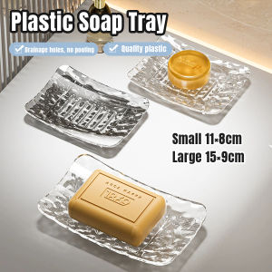 Plastic Soap Dish Drain Hole Non‑Slip Base Soap Holder Tray For Bathroom Home Gym Travel