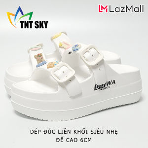 Dép Nữ Đúc Liền Khối Siêu Nhẹ Gắn Sticker Đế Cao 6CM - Hàng Chính Hãng - LD5212