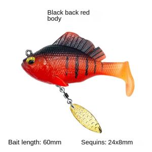 JAYNEBIO Artificial Soft bass Bait with Lead hook Jig Dark Sleeper Soft Plastic Bait 2024 Silicone Lure SwimBait