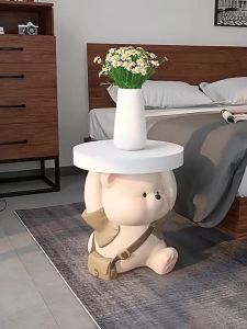 Nordic Style Sofa Side table Bear Dog Elephant Melody Living Room Tea Tables Cartoon Bedside Desk Home Deco