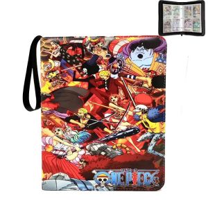 400pcs Cards holder 2x2 Anime Binder Card Holder Luffy Zoro PU Material Zipper Album Book Capacity R SR TGR GP Collectibles Folder Kids Toys Gift