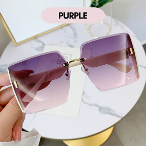 Kacamata Wanita Rimless Bingkai Oversize Fashion Stylish