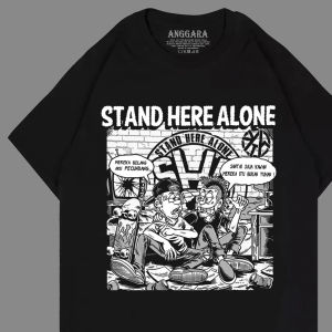 JACKCUSTOM JKAOS BAND STAND HERE ALONE MEREKA BILANG AKU PECUNDANG / KAOS BAND / KAOS SHA / KAOS INDIE / KAOS PUNK