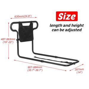 Adjustable bed auxiliary handrail handle and hand guard grab bar elderly bedside safety handrail stable - maximum bearing 136kg - CE/FDA/FSC certification (tool-free assembly)