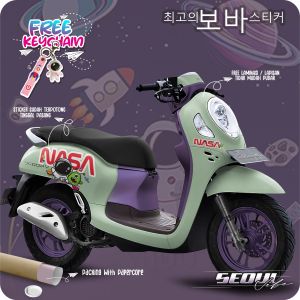 Decal Stiker ( Free Keychain ) Motor Scoopy astronot Full body Astronaut striping motor 2018 2019 2022 2023