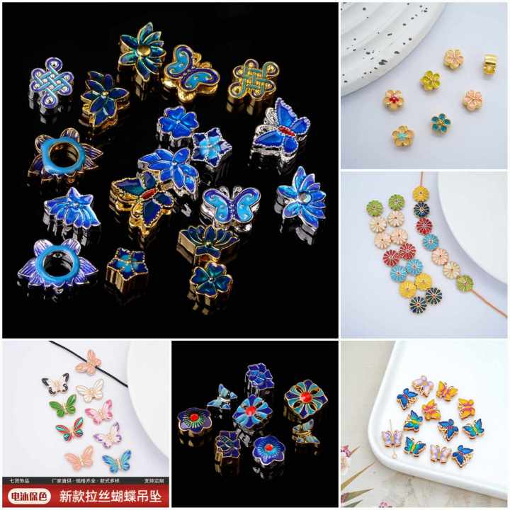 Phiến đúc kim loại họa tiết charm tráng men cao cấp nhiều mẫu, Nguyên ...