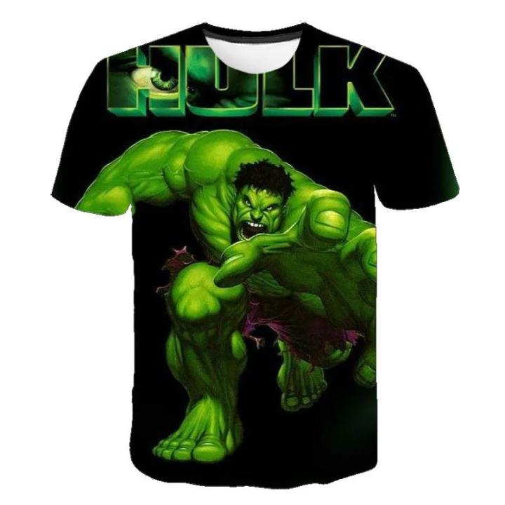 Marvel Men's T-shirt Hulk T-shirt 3D Superhero Printed Short Sleeve  Oversized Top New Men's T-shirt Summer Fashion Mens Clothing Lazada PH