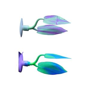 สองชั้นปลากัดวางปลาปะการังการตกแต่งตู้เลี้ยงสัตว์น้ำซิลิโคนที่ไม่มีสารพิษที่มีพื้นผิวที่สะอาดและง่ายดาย