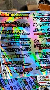 Stiker Pack Kata Kata Racing & Stiker Viral: Desain Unik dan Terbaru