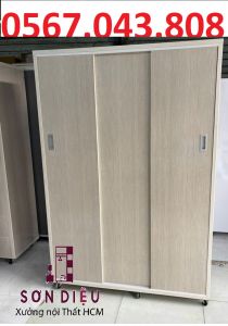 [Freeship HCM] Tủ quần áo cửa lùa  3 cánh Đựng Quần Áo Chăn Màn Chịu Lực Tốt