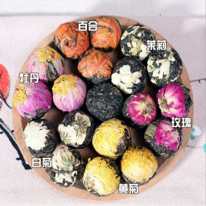 Healthy Pure Flower Ball Tea / Blooming Flower Tea / Healthy Natural Flower Tea Ball By FaCha 健康純花龙珠球 / 純天然龙珠花球