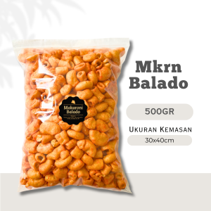 [DELISH SNACKS] Makaroni Besar Balado (Grosir) 250gr 500gr / Snack Cemilan Camilan Grosiran Kiloan