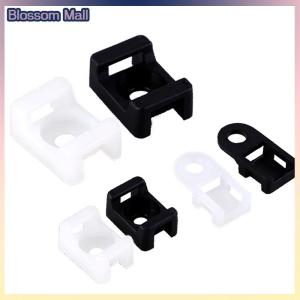 [Blossom] 100PCS Plastic Wire Cable Zip Tie Screw Fixing Mount Base Holder