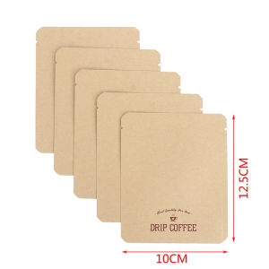 100 ชิ้น ถุงใส่กาแฟดริป 10x12.5cm อุปกรณ์สำหรับชงชา กาแฟ และเครื่องดื่ม ถุงกาแฟกระดาษคราฟท์ แค่บรรจุภัณฑ์