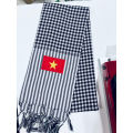 Khăn rằn thêu Cờ Việt Nam khổ 60cmx165cm, 55cmx120cm mừng lễ Quốc Khánh 2/9. 