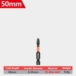 Gbest Magnetic Batch Screwdriver Bit Set S2 Anti Slip Alloy Steel Electrician Home Screw Driver Circuit Breakers 1/4 inch Hex Shank Screwdriver Drill Bit Industrial Grade Hrc58-62 Cross Head Flat Head/Pemutar Skru Kepala Bunga/Rata
