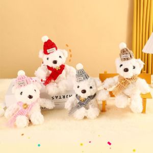 THOMA ผ้าฝ้ายพีพี พวงกุญแจตุ๊กตาหมีผ้ากันเปื้อน ผ้าพันคอผ้าพัน ป้องกันการสูญหาย จี้ตุ๊กตาหมี ของขวัญตกแต่งบ้าน สร้างสรรค์และสร้างสรรค์ การตกแต่งกระเป๋า ของขวัญสำหรับโรงเรียนอนุบาล