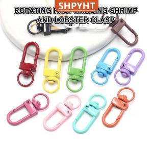 [COD] SHPYHT SPORTS 1pcs Mix Candy Color Snap Rotating Lobster Clasp Hooks Metal Plated DIY Jewelry Making Accessories For Keychain Handbags