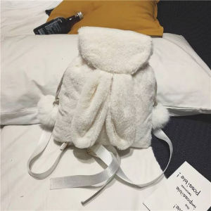 Mutiara Tas Ransel Wanita Bulu Import Ransel Cantik Bulu FurBauty PikaBoy Tas Ransel Lucu Masuk LapTop 14inch Tas Gendong Bulu Super Lembut Tas Rabsel Bulu Kekinian Terbaru 2025