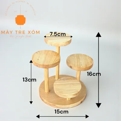 Kệ gỗ giá đỡ gỗ chậu cây mini trang trí bàn làm việc