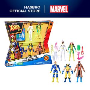 Marvel Studios X-Men 97 Team Up Pack 4-Inch Action Figures 5 Figures with Accessories Super Hero Toys Marvel Toys for 4 Year Old Boys and Girls