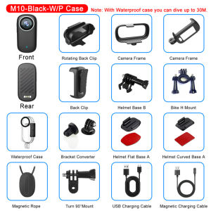 Ekleva Camera mini ngón tay cái Wifi 4K Camera hành động bodycam xe đạp hành động thân máy ảnh thể thao máy quay DV thể thao hành động chống nước 30M