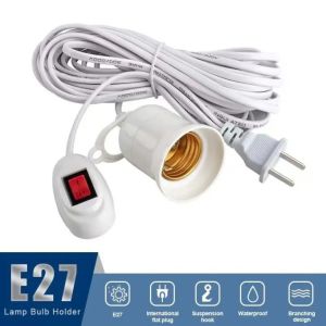 V380 Pro CCTV E27 Extension Cable Lamp Bulb Holder With Switch E27 Socket For CCTV 3M/5M/10M